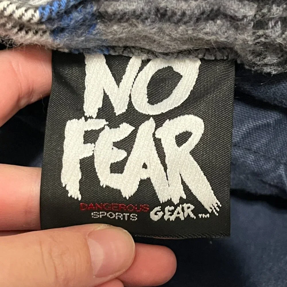 No Fear Vintage 90s Flannel Backpack Plaid Skater Y2K Grunge Punk Jesse Pinkman